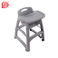 Chaise haute en plastique pour bébé, usage commercial et domestique, avec plateau, stabilité et durabilité, pour les services de banquet et de buffet en hôtel