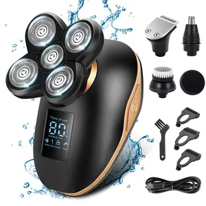 LIDOW Mens Electric Razor Waterproof Wet & Dry Bald Shaving Grooming Cordless Rechargeable Head Shaver with Led Display