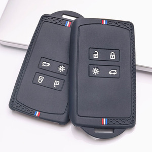 Housse de protection en silicone pour clé de voiture, porte-clés <span class=keywords><strong>Renault</strong></span> Clio Megane Kadjar Captur Koleos Arkana <span class=keywords><strong>Zoe</strong></span> pour Dacia Duster, clé à 4 boutons - Product Image 1