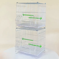 Cage à oiseaux en métal galvanisé, anti-rouille, avec mangeoire externe, pour perroquets et pigeons