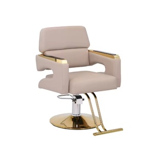 Comfortable Leather <b>Barber</b> Chair for Haircut Perm Dyeing Rotary Lifting-for Salon Furniture Featuring a Simple Design - Product Image 1