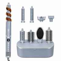 Pengering Rambut Elektrik Tanpa Bilah Profesional 110000Rpm Kecepatan Tinggi BLDC, Sikat Udara Panas Ionik Multi Styler untuk Penggunaan Rumah Tangga