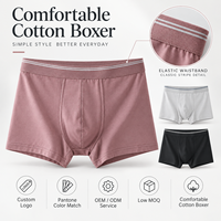 ZHENGPIN Boxers pour hommes en spandex extensible, respirants et doux, avec logo personnalisé OEM, en stock, avec ceinture élastique