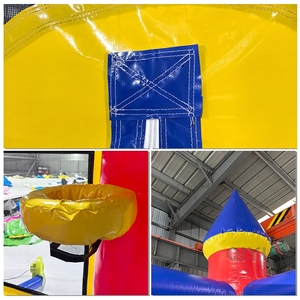 Château gonflable combiné commercial bleu foncé pour enfants et adultes, idéal pour les fêtes en extérieur - Product Image 3