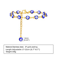 Bracelet œil de diable en acier inoxydable pour femme, accessoire de mode polyvalent, vente en gros transfrontalière OEM, modèle BR-1252