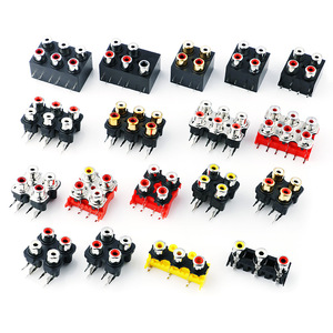 RCA Same Core Lotus Seat 1, 2, 3, 4, 5, 6 รู 3 ตำแหน่ง ชุบนิกเกิลเคลือบทอง 4 ตำแหน่ง อินเทอร์เฟซเสียงและวิดีโอ ช่องเสียบ AV - Product Image 3