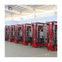 Plateforme élévatrice verticale télescopique en alliage d'aluminium 220V/380V pour atelier, capacité 230KG, hauteur 8M/10M/12M, prix usine