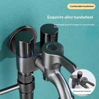 Robinet multifonctionnel de luxe électroplaqué pour évier/lave-linge, pistolet pulvérisateur pour toilettes à double usage, robinet à trois voies