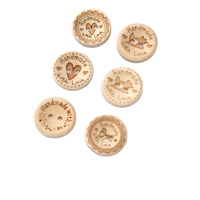 Customized Brand Name Jeans Luxurious Brand Custom natural wood buttons Wooden custom wood buttons