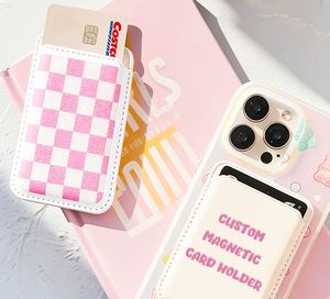 Custom Logo Magnetic PU Leather Phone Wallet with Personalized Card <b>Holder</b> for <b>iPhone</b> - Product Image 1