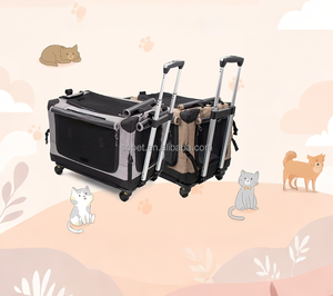 กรงสุนัขแบบนิ่มพับได้สำหรับสัตว์เลี้ยงกรงสุนัขสำหรับฝึกสุนัขแบบหรูหราพร้อมรถเข็นสำหรับขนส่งสัตว์เลี้ยง - Product Image 4