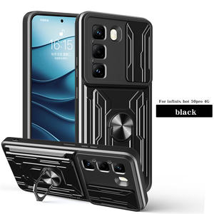 Funda protectora para teléfono con soporte de anillo a prueba de golpes para cámara con tarjetero funda de teléfono con armadura de bolsillo para Infinix Hot <span class=keywords><strong>50</strong></span> <span class=keywords><strong>Pro</strong></span> 4G - Product Image 2