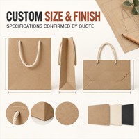 Sacs cadeaux en papier kraft de qualité supérieure avec poignées en corde de coton, sacs de shopping à soufflets personnalisés imprimés pour le commerce de détail et les événements B132