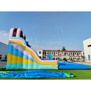 Toboggan <span class=keywords><strong>aquatique</strong></span> <span class=keywords><strong>gonflable</strong></span> Macaron pour parc <span class=keywords><strong>aquatique</strong></span> avec piscine, château <span class=keywords><strong>gonflable</strong></span> commercial personnalisé pour adultes - Product Image 3