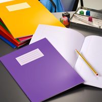 Cuaderno de ejercicios A5 con encuadernación cosida al estilo saddle stitch, cuaderno para estudiantes con logotipo personalizado, suministros de oficina y escolares con cubierta personalizada