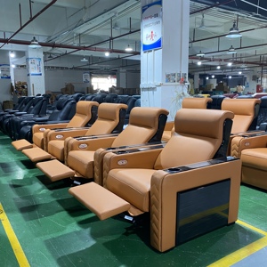 โซฟาหนังไฟฟ้าร่วมสมัยปรับเอนได้, เก้าอี้ในโรงภาพยนตร์โซฟาในบ้านเฟอร์นิเจอร์ภายในโรงภาพยนตร์ - Product Image 3