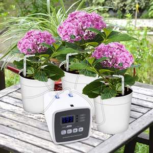 Système d'arrosage automatique à double pompe avec minuterie numérique pour l'irrigation goutte à goutte des plantes de jardin en extérieur - Product Image 1