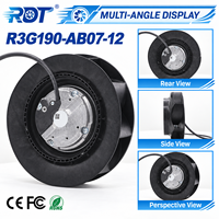 Ventilateur centrifuge EC R3G190-AB07-12 230V 190mm à pales courbées vers l'arrière, haute vitesse, pour refroidissement d'armoires de contrôle à onduleur, pièce de rechange