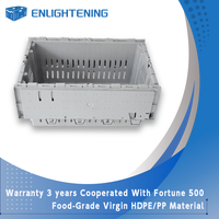 Caisse à homards en plastique HDPE de qualité marine 600x400x300mm, empilable, emboîtable, résistante à l'eau salée, boîte de stockage logistique pour fruits de mer