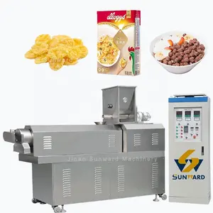 Máquina De Fazer Flocos De Milho Equipamento De Produção De Flocos De Milho Coco Pops Ball Breakfast Cereais Line