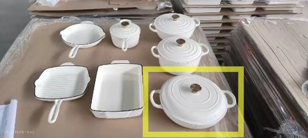 Marmite à fruits de mer blanche 30cm