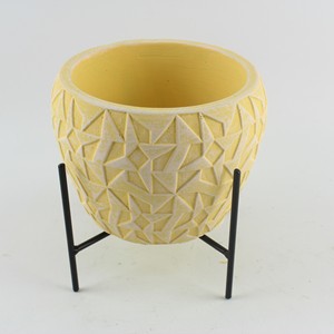 Piccolo <span class=keywords><strong>Vaso</strong></span> Rotondo in <span class=keywords><strong>Cemento</strong></span> Fatto a Mano per Uso Interno/Esterno, Design Classico, Vasi da Giardino in Stile Francese - Product Image 5
