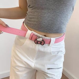 <span class=keywords><strong>Ceinture</strong></span> rose assortie avec diamant KT Cat <span class=keywords><strong>Bandeau</strong></span> Millennium Spice Girls Y2K Denim Accessoires avec boucle en alliage - Product Image 2