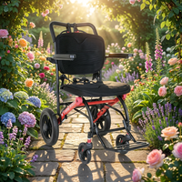 KAIYANG 9006L Poussette pliante légère en alliage d'aluminium, fauteuil roulant de voyage ultra-léger pour personnes âgées et enfants