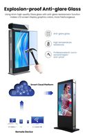 Tótem Digital Exterior de 55 Pulgadas con Alto Brillo, Resistente al Agua IP65, Kiosco de Publicidad con Video 4K, Soporte de Medios LCD Táctil para Elevadores