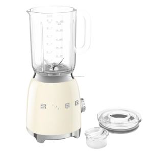 Licuadora Eléctrica Estilo Retro Años 50 con Base de Acero Inoxidable Color Crema, Capacidad de 800 ml, Libre de BPA, Funciones de Batidos y Picado - Product Image 1