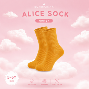 Calcetines Bohopanna Alice Honey Edition hechos de una suave mezcla de algodón para niños de cinco a seis años, artículos esenciales cómodos para el día a día - Product Image 4