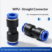 Conector Neumático de Cuatro Vías PZA Blue-Cap, Conexión Rápida para Manguera de Aire, Adaptador de Plástico, Hecho en China