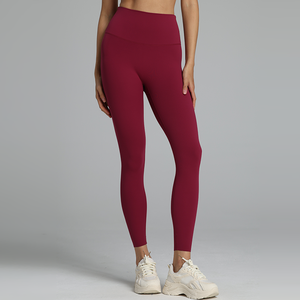Leggings de Yoga para <span class=keywords><strong>Mujer</strong></span> al por Mayor, de Alta Calidad, con Logotipo Personalizado, sin Costuras Frontales, Transpirables, Suaves y de Cintura Alta - Product Image 6