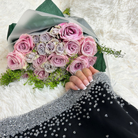 Dernière collection : Kaftan élégant et personnalisé de Dubaï et de Turquie, Robe modeste, Abaya de Dubaï, Robe musulmane pour femme, Abaya kimono ouverte à manches ornées de diamants