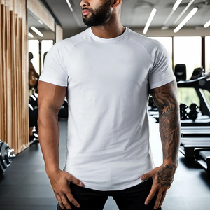 Camiseta Deportiva de Verano para Hombre, Informal, para Correr, de Manga Corta, Tejida en Algodón y Elastano, Cuello Redondo, Secado Rápido, Transpirable y Holgada - Product Image 2