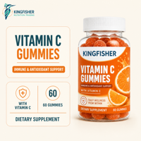 Complément alimentaire en gommes à la vitamine C avec soutien immunitaire et antioxydant, 60 gommes