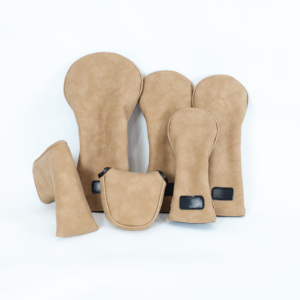 <span class=keywords><strong>Housse</strong></span> de tête de club de golf en cuir PU imperméable et portable avec fermeture magnétique et motif de logo - Product Image 3