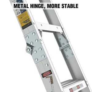 Escalera plegable de aluminio para desván multifuncional, escalera telescópica para desván