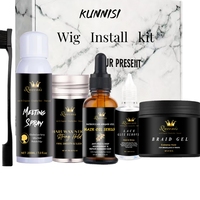 Kit de pose de perruque Lace Gel tresse sans colle à fixation forte avec spray fondant pour extensions de cheveux