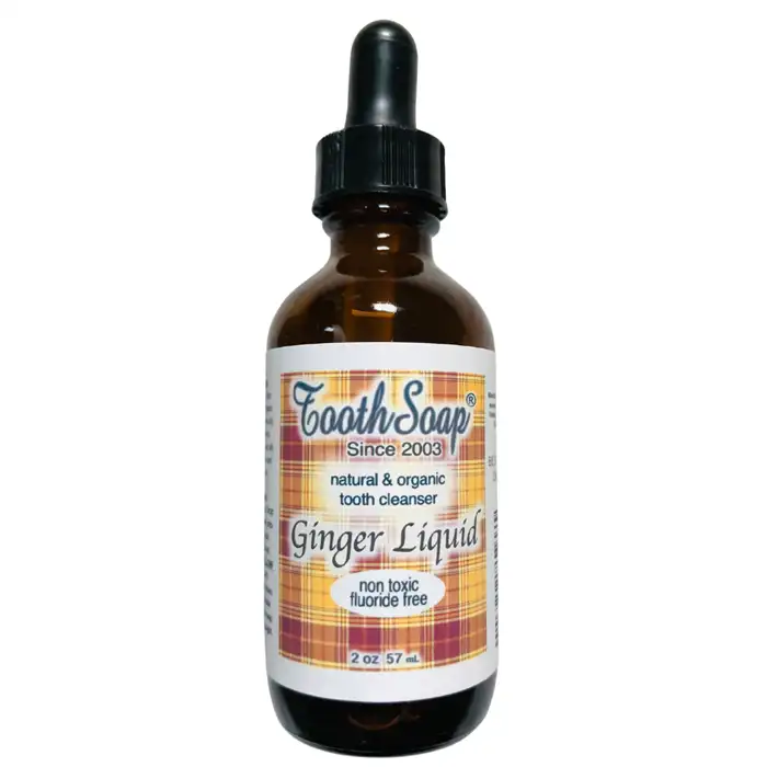 Non-toxic Ginger Liquid Tooth Soap natural toothpaste vegan