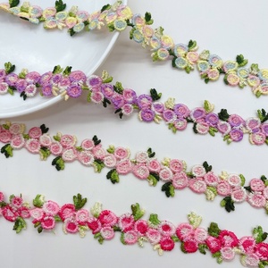 Polyester thêu nước hòa tan Nhiều Màu ren Phụ Kiện may mặc nước hòa tan ren mã vạch nhỏ - Product Image 3