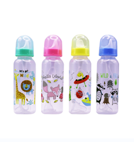 Biberon Bébé en Silicone Personnalisé en Usine 3-en-1 Résistant aux Hautes Températures, Sans BPA, Motif Animal Mignon, Cuillère Anti-Colique 0-12 Mois
