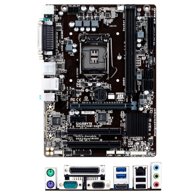 Good Condition for ASUS/GIGABYTE H110 Series Motherboard 6/7th Gen I7/I5/I3 LG1151 Dual DDR4 SATA Intel H110 Chipset for Desktop