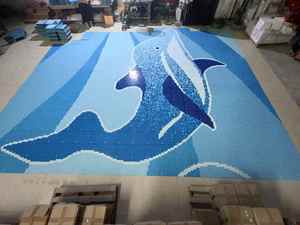 Mosaïque de verre de <span class=keywords><strong>style</strong></span> moderne pour la décoration murale de la salle de bain, mosaïque de verre pour la cuisine, artisanat DIY - Product Image 5