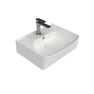 Minimalist Design Easy Install Hotel Apartment Logo Customized Ceramic Countertop Basin - Product Image 1