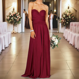 เดรสยาวทรงพลีทผ้าเจอร์ซีย์สำหรับผู้หญิง ดีไซน์ทันสมัย ราคาประหยัด หลากหลายสไตล์ ใส่ได้หลายโอกาส ทั้งงานแต่งงาน งานปาร์ตี้ งานเลี้ยงกลางคืน หรือเป็นชุดเพื่อนเจ้าสาว - Product Image 2