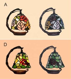 Abajur <span class=keywords><strong>tiffany</strong></span> original fait à la main vitrail arqué lampe de chevet bureau unique salon veilleuses lampes de table luxe - Product Image 4