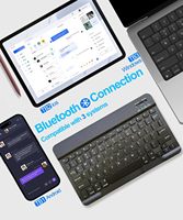 Tragbare Mini-Wireless-Tastatur, wiederaufladbare Bluetooth-Tastatur für Apple iPad, iPhone, Samsung Tablet, Handy, Smartphone