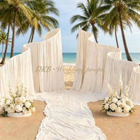 DKB En gros Arche de mariage en métal en forme de S pour toile de fond, décoration événementielle et rideau suspendu