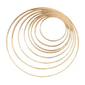 KRAFF Bamboo Floral Hoop Wreath Macrame Craft Hoop Rings For DIY Dream Catcher Wedding Wreath Decor And Wall Hanging Crafts